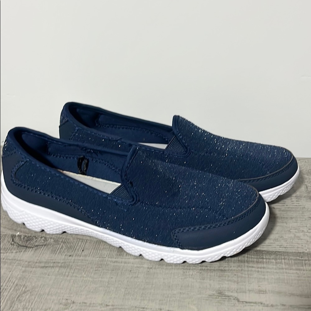 Women's Navy Slip-On Sneakers